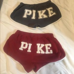 Set of 2 PIKE frat booty shorts